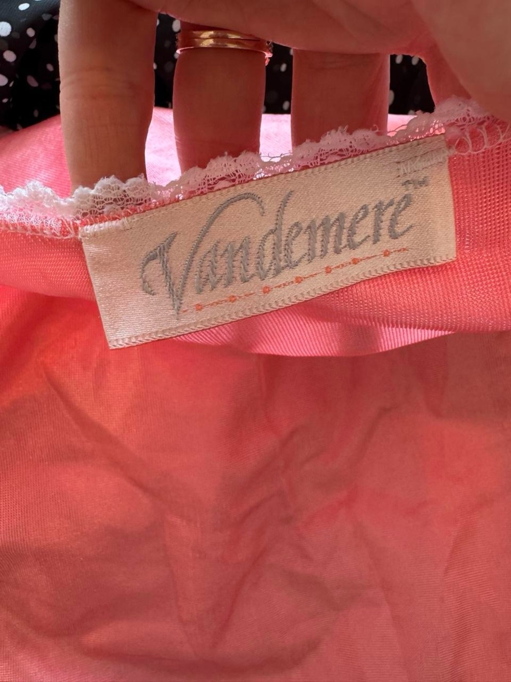 Pink Satin Lace-Trim Robe - Picture 5 of 7